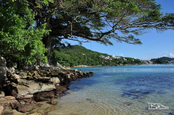 O fantástico e bucólico visual da praia de Sepultura, em Bombinhas, litoral de Santa Catarina